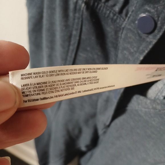 Daily‎ Practice Anthropologie Size M Utility Jumpsuit Dark Gray Pockets Stretch - Picture 16 of 16